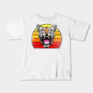 Retro Tiger Print Kids T-Shirt